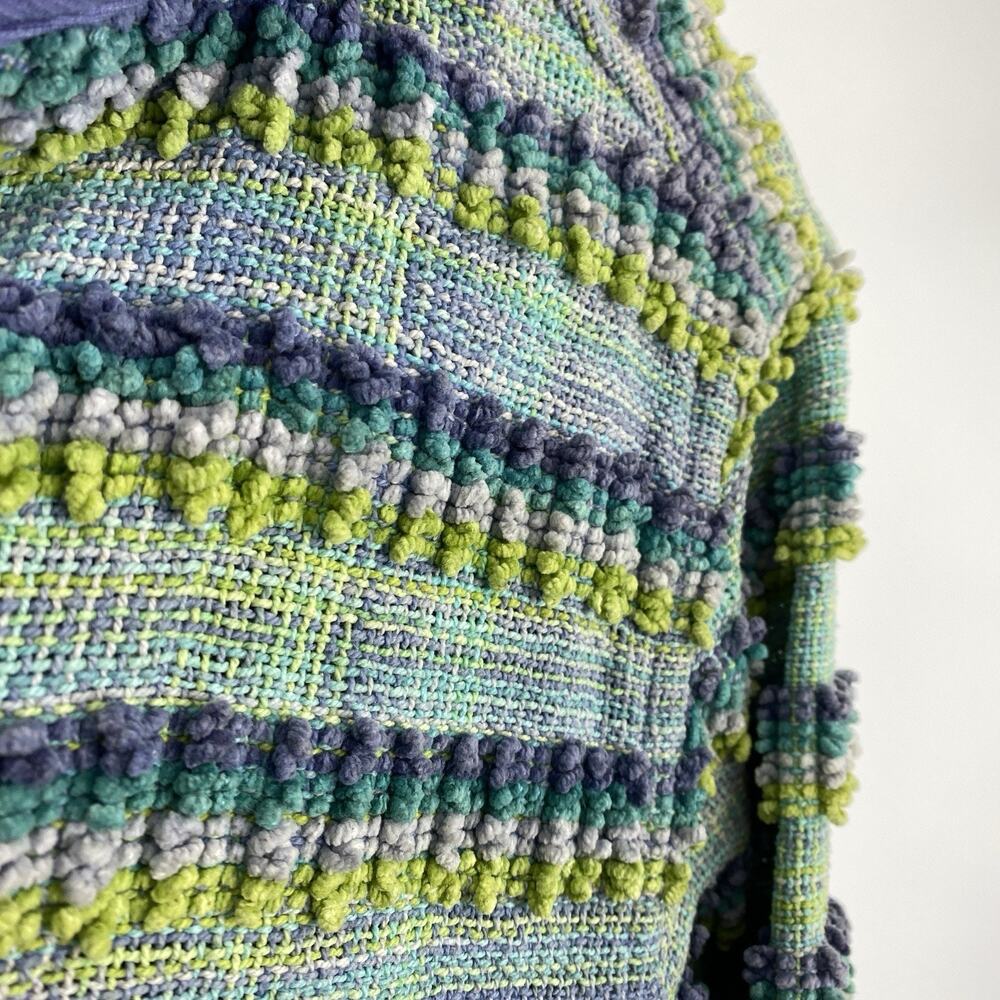ANU Woven Chenille Tapestry Jacket Blazer Women size Large Button Up Boxy Artsy - Picture 5 of 16